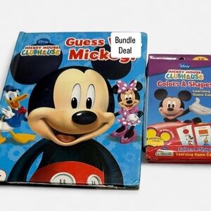 Disney Mickey Mouse Clubhouse Blue and Red Book & Color Shape Cards Set